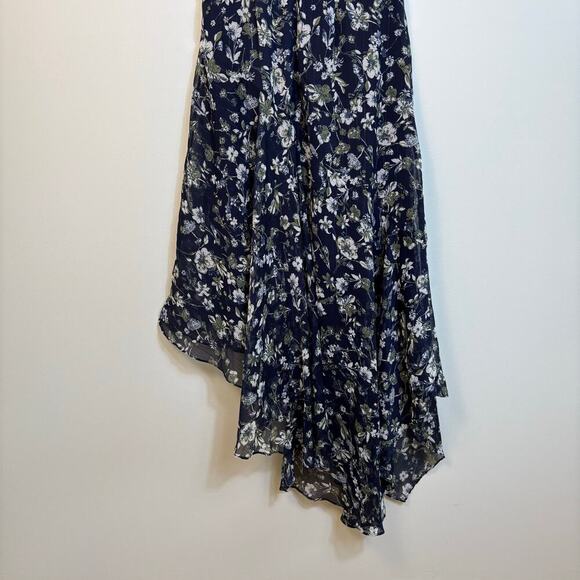 ASTR The Label Flutter Sleeve Maxi Dress Size XS Blue Green Floral Party Dinner - Picture 6 of 13